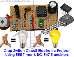 Clap Switch Circuit Using Ic 555 Timer Without Timer Electronic Project