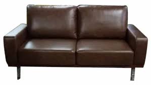 leather brown lather 2 seater sofa at