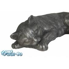 Cat urns are a beautiful and durable way to memorialize your departed cat. Rainbowbridge At Rest Lying Cat Ashes Casket Pewter Urns