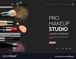 page design template for makeup studio