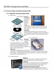 section 3 storage devices and a pdf