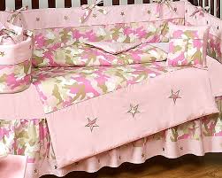 khaki and pink camo baby bedding 9pc
