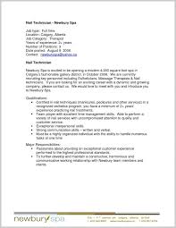 Nail Tech Resume Cover Letter Sample Cable Technician Resume Nail