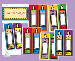 Birthday Charts Posters Cute Candles Birthday Charts