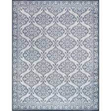 tayse rugs pandora transitional fl blue rectangle area rug