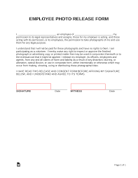 free employee photo release form pdf