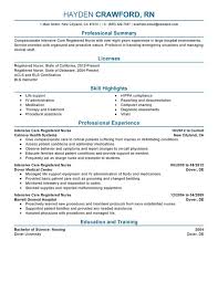 Icu Nurse Resume Sample Experience Resumes Best Resume Templates