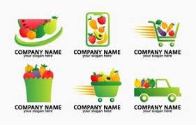 fruits and vegetables logo vector art