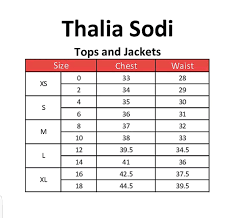 Thalia Sodi Thalia Clothing Size Chart Size Chart