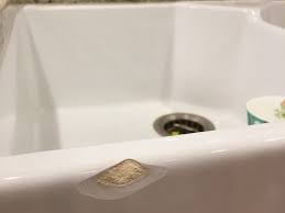 How to repair chipped sink. Fireclay Apron Front Sink Deep Chip Can I Repair This