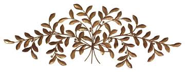 Large Gold Olive Branch Wall Iron Iron