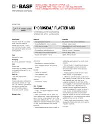 Thoroseal Plaster Mix Manualzz Com