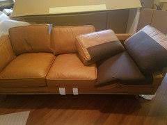 article leather sofa timber charme tan