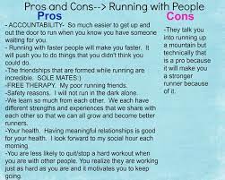 the pros and cons of running with other