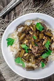 Middle Eastern Beef Stew Recipe With Green Beans gambar png