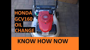 Honda Lawn Mower Gcv160 Oil Change