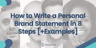 how to write a personal brand statement