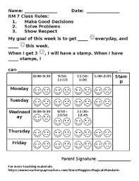 Free Personal Behavior Chart Editable By Maggies Magical
