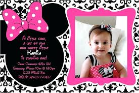 Minnie 1st Birthday Invitations Birthday Invites Fascinating Mouse