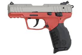 ruger sr22 22lr rimfire pistol with red