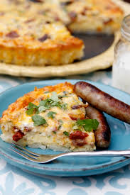sausage quiche with hash brown crust