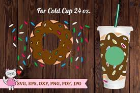 donuts starbucks cold cup for 24oz