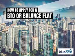 how to apply for a bto balance flat