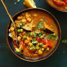 Vegan Chickpea Red Curry gambar png