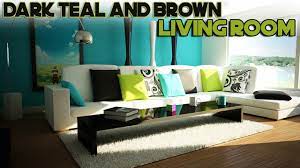 daily decor dark teal and brown living
