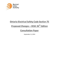 Download free toolbox talks & safety meetings. Ontario Electrical Safety Code Section 75 Proposed Electrical Safety Code Section 75 Proposed Changes Oesc 26th Edition Consultation Paper September 11 2014