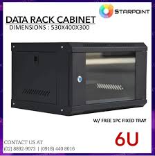 data rack cabinet 6u w free fixed tray