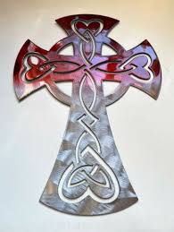 Celtic Ornamental Cross Metal Wall