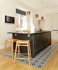 There is so much colour seen here, which is in contrast to the bright white kitchen cabinets. Kitchen Tile Ideas Ideal Home