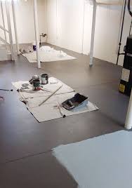 Painted Vinyl Basement Floor