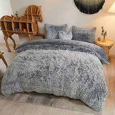 Fluffy Comforter Set Fuzzy Bedding