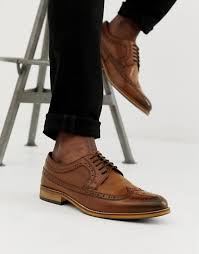 Widest selection of new season & sale only at lyst.com. Asos Design Brogue Shoes In Polished Tan Leather Asos