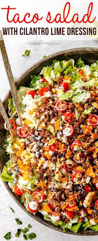 the best taco salad with cilantro lime