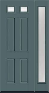 4 Panel Smooth Fiberglass Single Door