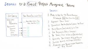 Secrets To A Great Project Management Resume