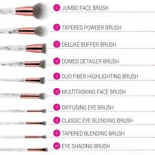 bh marble luxe 10 piece brush set