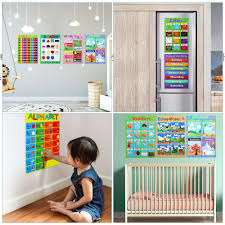Details About 10pcs Educational Posters Vivid Learning Creative Charts Teaching Tools For Kids