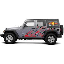 Jeep all new wrangler is available in sport, sport s, sahara, rubicon, moab™ models. Jeep Wrangler Any Year 4 Door Custom 2 Colors Vinyl Decal Kit Splash