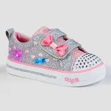 Toddler Girls S Sport By Skechers Emmeline Light Up Sneakers Gray Target