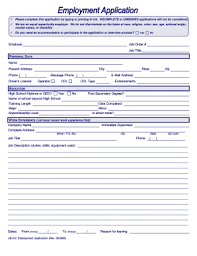 24 Printable Generic Application For Employment Forms And Templates
