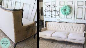 Above the sofa, multiple frames are swapped out for one large piece of statement art. How To Upholster A Couch Youtube