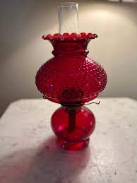 Vintage Fenton Ruby Red Hobnail Glass