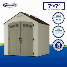 Find the best outdoor storage sheds, plastic sheds, and garden sheds for your home at lifetime. Suncast Vista 7 Ft X 7 Ft Resin Storage Shed Bms7702 The Home Depot