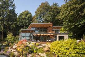 modern hillside home showcases a