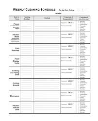 Cleaning Schedule Template 30 Free Word Excel Pdf