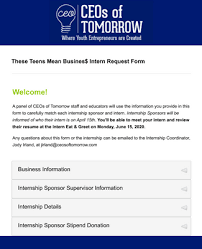 internship sponsor application form